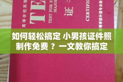 深圳如何轻松搞定 小男孩证件照制作免费 ？一文教你搞定