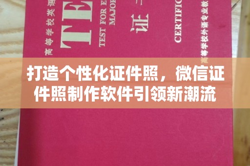 深圳打造个性化证件照，微信证件照制作软件引领新潮流